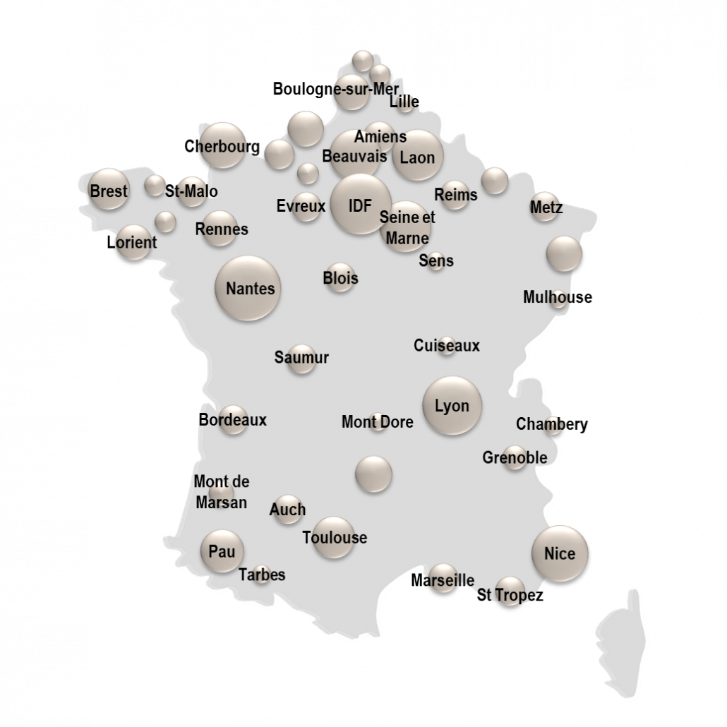 Carte de France groupe CF